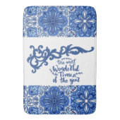 Blue Mandala Bath Mat (Voorkant Verticaal)