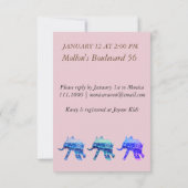 Blue Mandala bébé Elephant Baby shower Invitations (Dos)