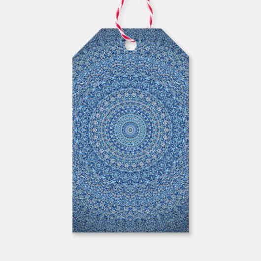 Blue Mandala Cadeaulabel (Voorkant)