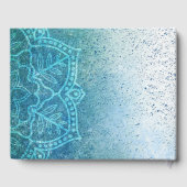 Blue Mandala Gold Heart Wedding Book Gastenboek (Achterkant)