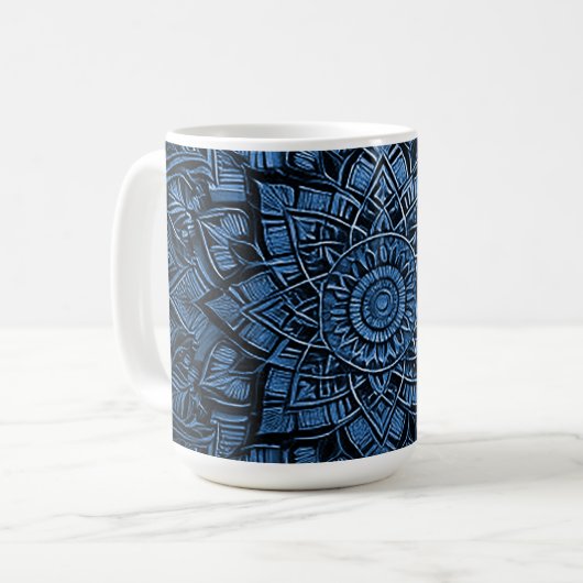 Blue Mandala Mug (Devant gauche)