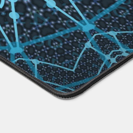 Blue Mandala Net Retro Hippie Trippy Boho Chic (Coin)