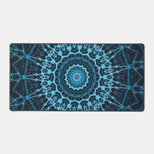 Blue Mandala Net Retro Hippie Trippy Boho Chic (Recto)