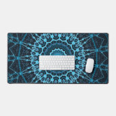 Blue Mandala Net Retro Hippie Trippy Boho Chic Bureaumat (Keyboard & Muis)