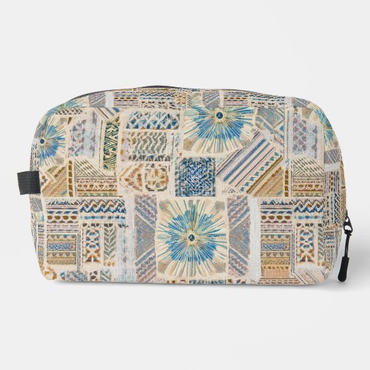 Blue Mandala Patchwork Toilettas Toilettasje (Voorkant)