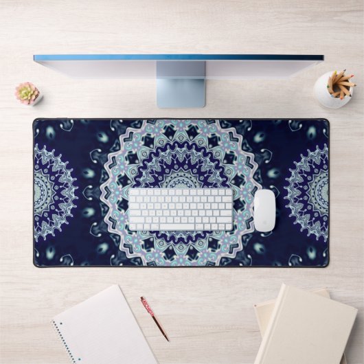 Blue Mandala Pattern Bureaumat (Kantoor 1)