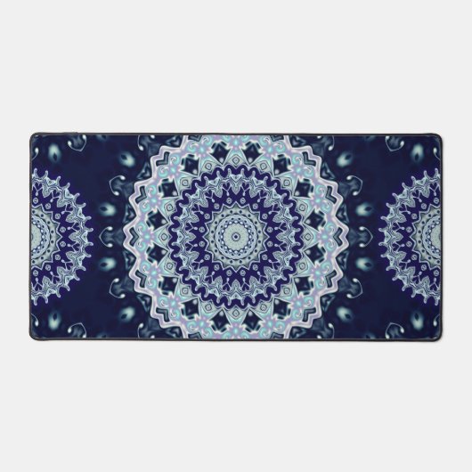 Blue Mandala Pattern Bureaumat (Voorkant)