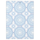 Blue Mandala Pattern Clip Board Klembord (Achterkant)