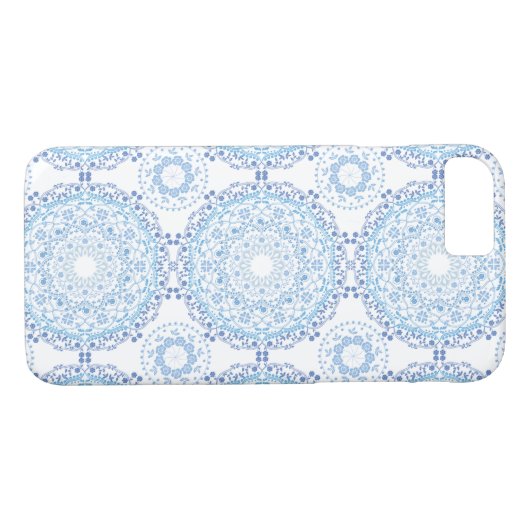 Blue Mandala Pattern Phone Case (Achterkant (Horizontaal))