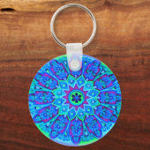 Blue Mandala Sleutelhanger (Voorkant)