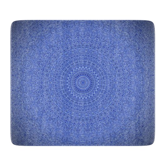Blue Mandala Snijplank (Voorkant)