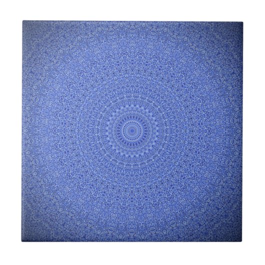 Blue Mandala Tegeltje (Voorkant)