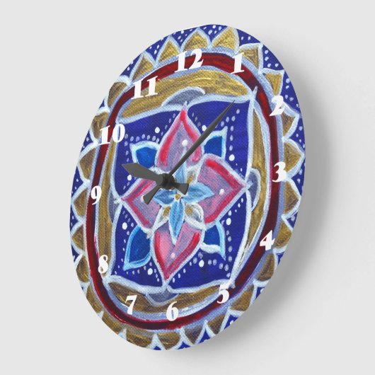 Blue Mandala Wall klok (Hoek)