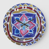 Blue Mandala Wall klok (Voorkant)