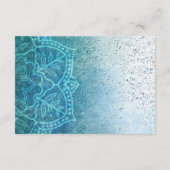 Blue Mandala Wedding Details Card Informatiekaartje (Achterkant)