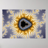 Blue Mandel - Fractal Poster (Voorkant)