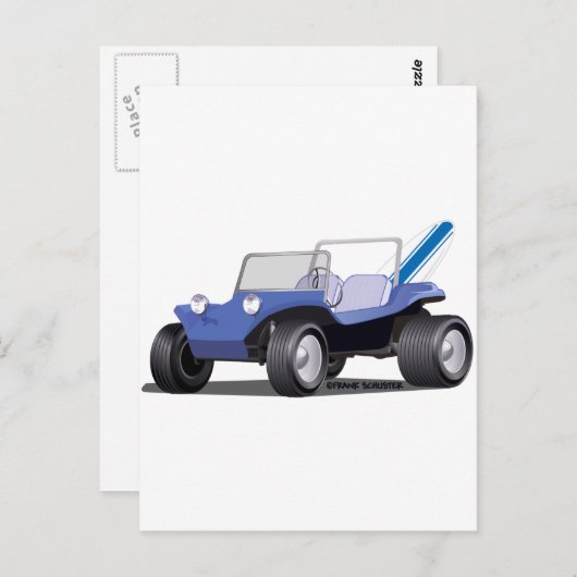 Blue Manx Side Briefkaart (Voorkant / Achterkant)