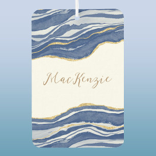 Blue Marble Agate Gold Glitter - op maat gemaakt Luchtverfrisser