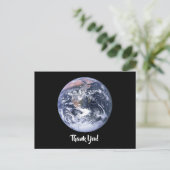 Blue Marble Earth Dank je Briefkaart (Staand voorkant)