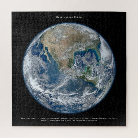 Blue Marble Earth Legpuzzel (Verticaal)