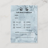 Blue Marble Eyelash Extension Client Consulting Visitekaartje (Voorkant)