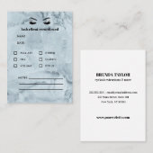 Blue Marble Eyelash Extension Client Consulting Visitekaartje (Voorkant / Achterkant)