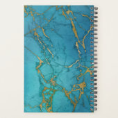 Blue Marble Gold Laced Monogram Planner (Achterkant)