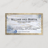 Blue Marble | Leather Trip | Monogram | QR Code Visitekaartje (Achterkant)