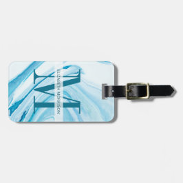 Blue Marble Monogram Bagagelabel