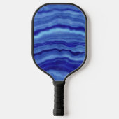 Blue Marble Monogram Name Persoonlijk Pickleball Paddle (Achterkant)