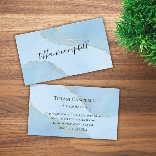 Blue Marble Nepgoud Haar Make-up Branding Visitekaartje