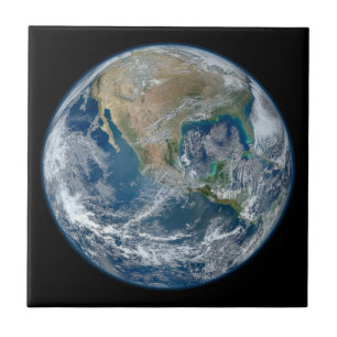 Blue Marble Planet Earth Noord-Amerika Tegeltje