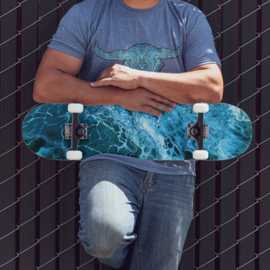 Blue Marble Splash Skateboard (Buiten 3)
