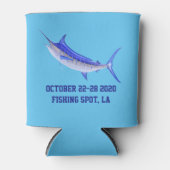 Blue Marlin Gepersonaliseerde drink koeler (Voorkant)