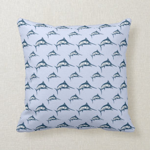 Blue Marlin Pattern Kussen