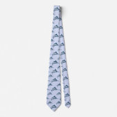 Blue Marlin Pattern Stropdas (Voorkant)