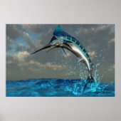 Blue Marlin Splash Print (Voorkant)