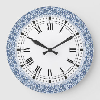 Blue Marokko Elegant Casbah Damask Grote Klok
