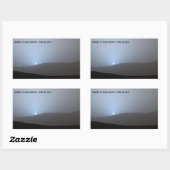 Blue Martian Sunset Rechthoekige Sticker (Vel)