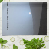 Blue Martian Sunset Theedoek (Gevouwen)