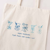 Blue Martini Bachelorette Party Bruidsmeisje Gift Tote Bag
