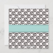 Blue Martini Diamond Bachelorette Party Invitation Kaart (Achterkant)