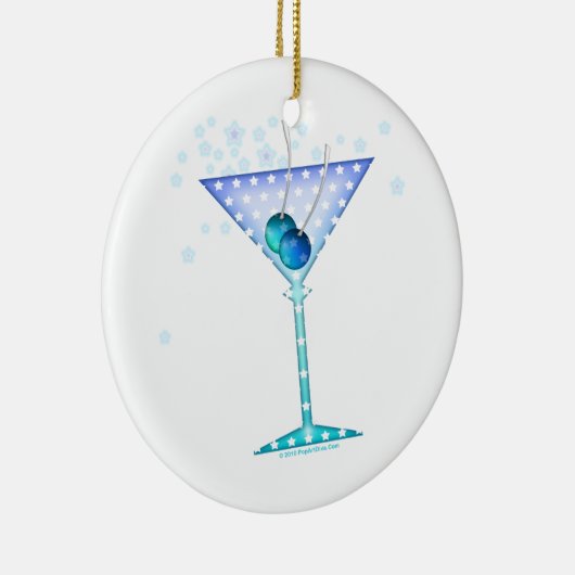 Blue Martini Ornament (Rechts)