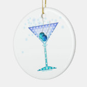 Blue Martini Ornament (Links)