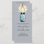 Blue Mason Jar et programme Fleur sauvage (Devant / Derrière)