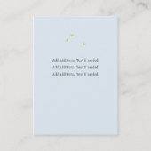 Blue Mason Jar & Fireflies Save the Date Visitekaartje (Achterkant)