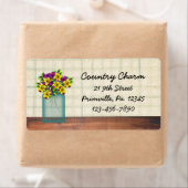 Blue Mason Jar Violas Label (Insitu)