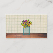 Blue Mason Jar Violas Visitekaartje (Achterkant)