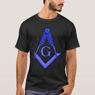 Blue Masonic Square Compass T-shirt