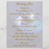 Blue Masquerade Ball Wedding Menu Flyer (Voorkant)